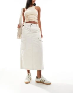 Dickies Seasonal Maxi Cargo Skirt In Off White For Women -Dickies Shop 206695869 1 white 1