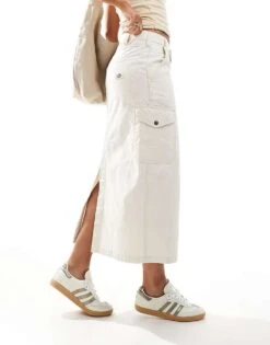 Dickies Seasonal Maxi Cargo Skirt In Off White For Women -Dickies Shop 206695869 5