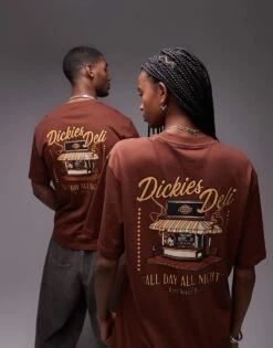 Dickies Deli Graphic Back Print T-shirt In Cappuccino Brown- Exclusive To ASOS For Unisex -Dickies Shop 207711539 1 cappuccino 1