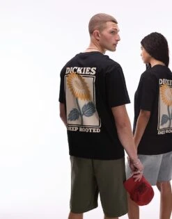 Dickies Sunflower Graphic Back Print T-shirt In Black- Exclusive To ASOS For Unisex