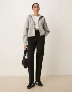 Dickies Oakport Zip Hoodie In Grey Marl For Women Light Grey -Dickies Shop 207722763 4