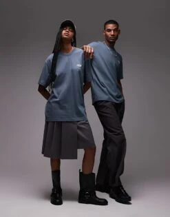 Dickies Summerdale Heavyweight Small Logo T-shirt In Mid Blue For Unisex