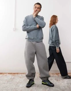 Dickies Plentywood Small Logo Sweatshirt In Washed Mid Blue For Unisex -Dickies Shop 207972756 3