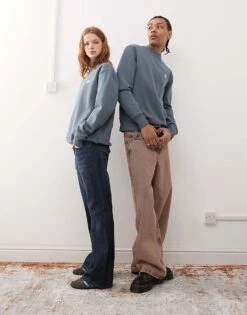 Dickies Summerdale Heavyweight Small Logo Sweatshirt In Mid Blue For Unisex -Dickies Shop 207972881 1 blue 1