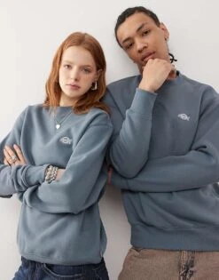 Dickies Summerdale Heavyweight Small Logo Sweatshirt In Mid Blue For Unisex -Dickies Shop 207972881 2