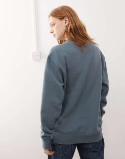 Dickies Summerdale Heavyweight Small Logo Sweatshirt In Mid Blue For Unisex -Dickies Shop 207972881 3