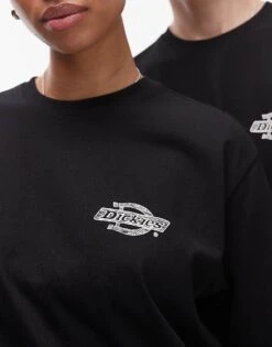 Dickies Wood Logo Back Print T-shirt In Black For Unisex -Dickies Shop 207973370 4