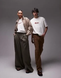 Dickies Lewistown Embroidered Central Logo T-shirt In Off White For Unisex -Dickies Shop 207973635 1 offwhite 1