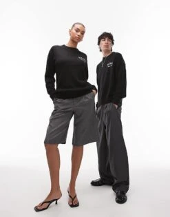 Dickies Uniform Logo Back Print Sweatshirt In Black For Unisex -Dickies Shop 207973669 2