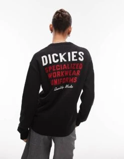 Dickies Uniform Logo Back Print Sweatshirt In Black For Unisex -Dickies Shop 207973669 3