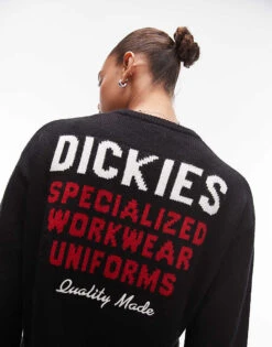 Dickies Uniform Logo Back Print Sweatshirt In Black For Unisex -Dickies Shop 207973669 4