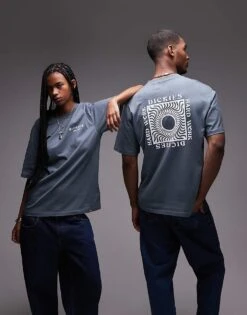 Dickies Oatfield Graphic Back Print T-shirt In Mid Blue For Unisex -Dickies Shop 208017062 1 blue 1